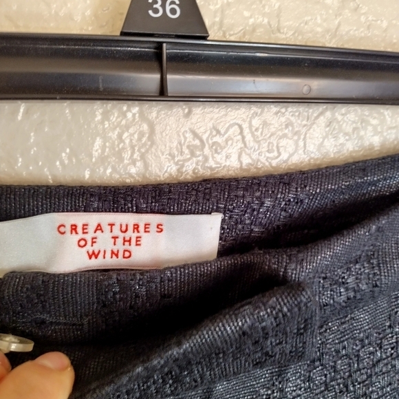 creatures of the wind texture buttoned jewels straight leg pants sz 4 - Picture 5 of 9